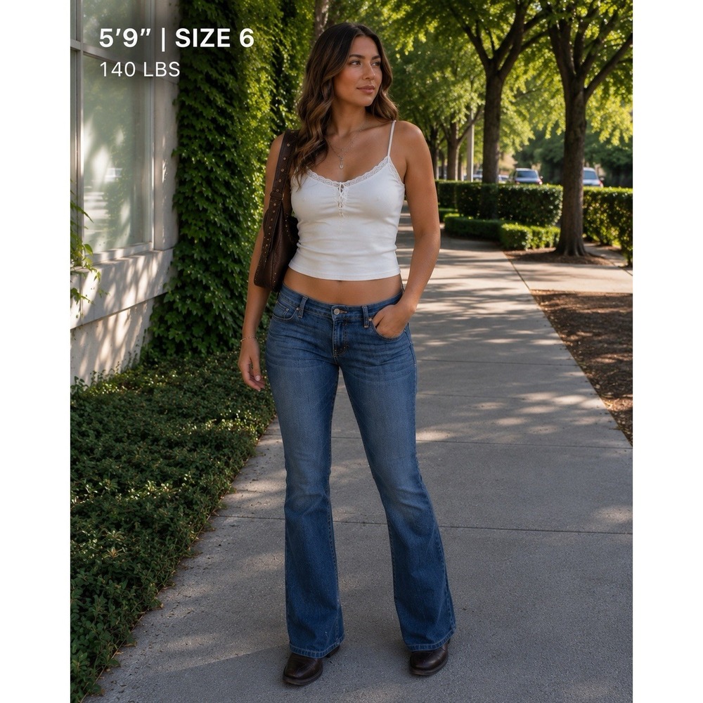 VTG AG Adriano Goldschmied Low Rise Flare Jeans Women's Sz 28R Denim AC12